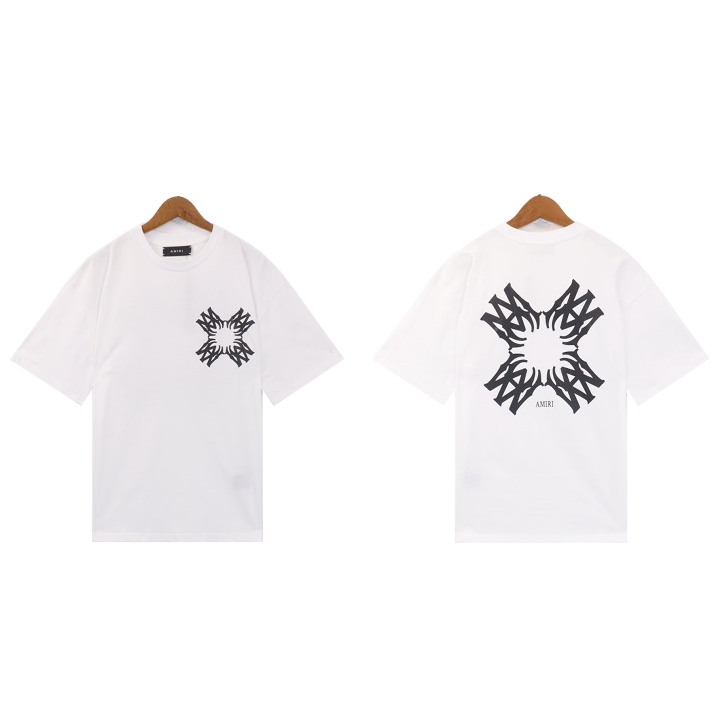 2024 Verano 2024 AM1R1 ICON Letter Totem Letter Totem Pattern Coconut Tree T-shirt Unisex