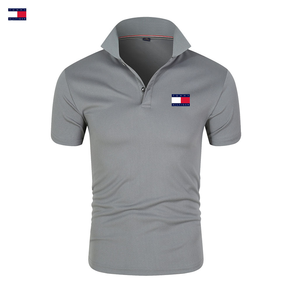 Men's Short Sleeve Casual Sports Polo Shirt | Fold-down Collar Summer