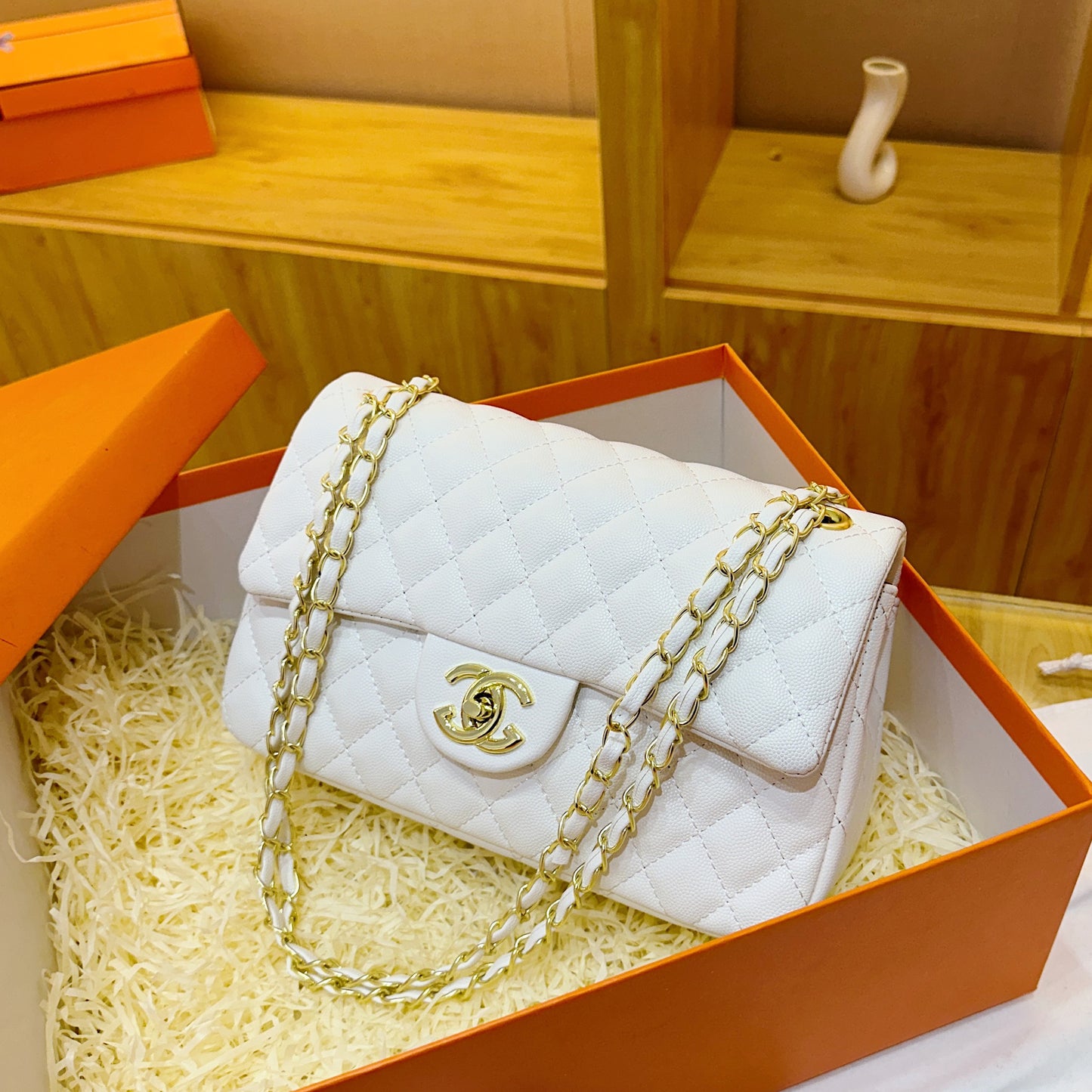 Bolso de un solo hombro con bordado de diamantes estilo Chanel transfronterizo, nuevo estilo de moda 2025, bolso cruzado pequeño y de alta calidad para desplazamientos