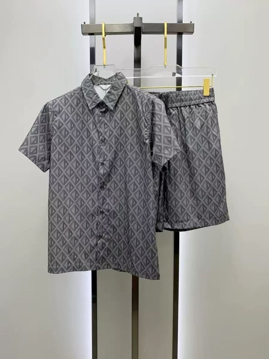 Conjunto Camisa y Pantalón Corto Hombre | Estilo Europeo Verano