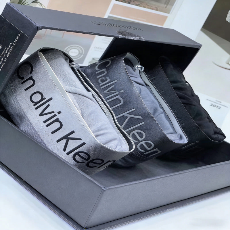 Boxers de hombre: algodón modal sin costuras, cómodo y transpirable, caja de regalo fina y corta negra