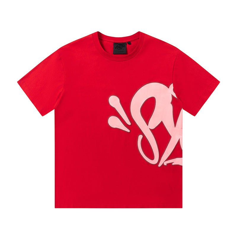 Camiseta americana de hip-hop callejero, camiseta de manga corta holgada con letras de hombre, pantalones cortos informales, conjunto deportivo versátil