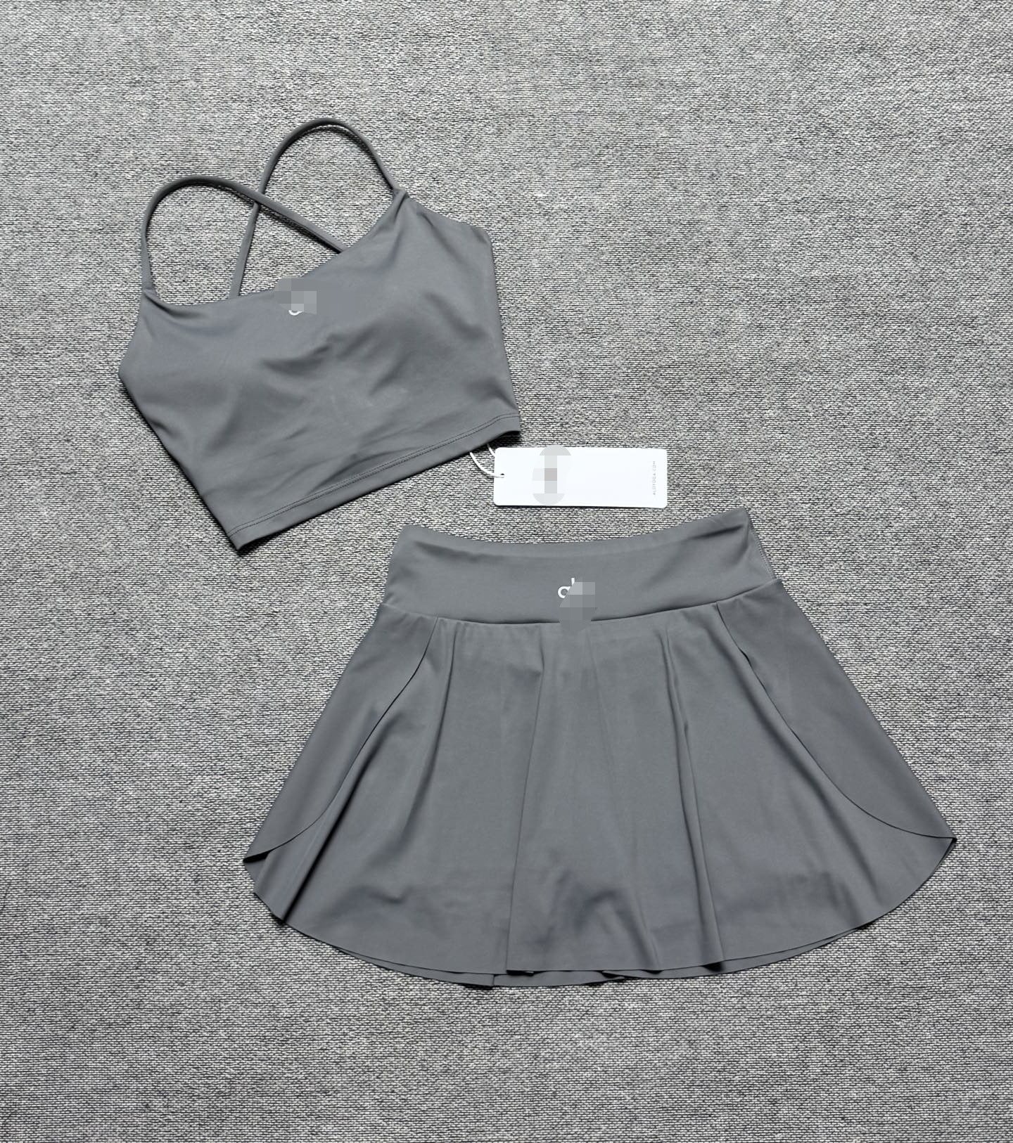 Ah, transfronterizo, falda plisada nueva, chaleco de yoga, conjunto de falda de tenis, conjunto de falda de golf, conjunto de dos piezas para correr fitness