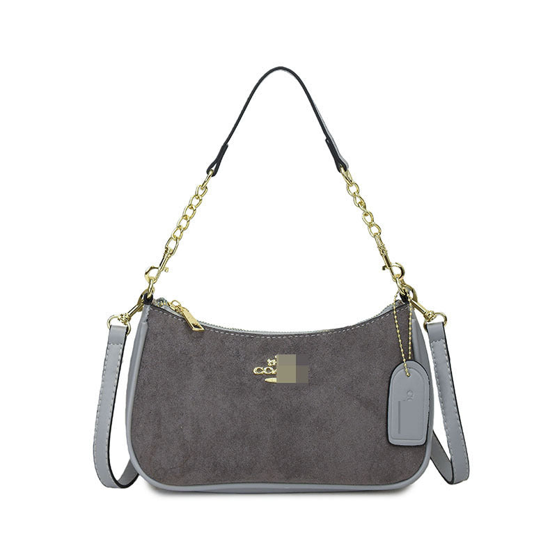 Bolso para la axila de mujer, bolso con cadena estampado en las axilas, elegante bolso ligero de lujo en forma de media luna, bolso bandolera con estampado de leopardo, bolso de alta gama en forma de media luna