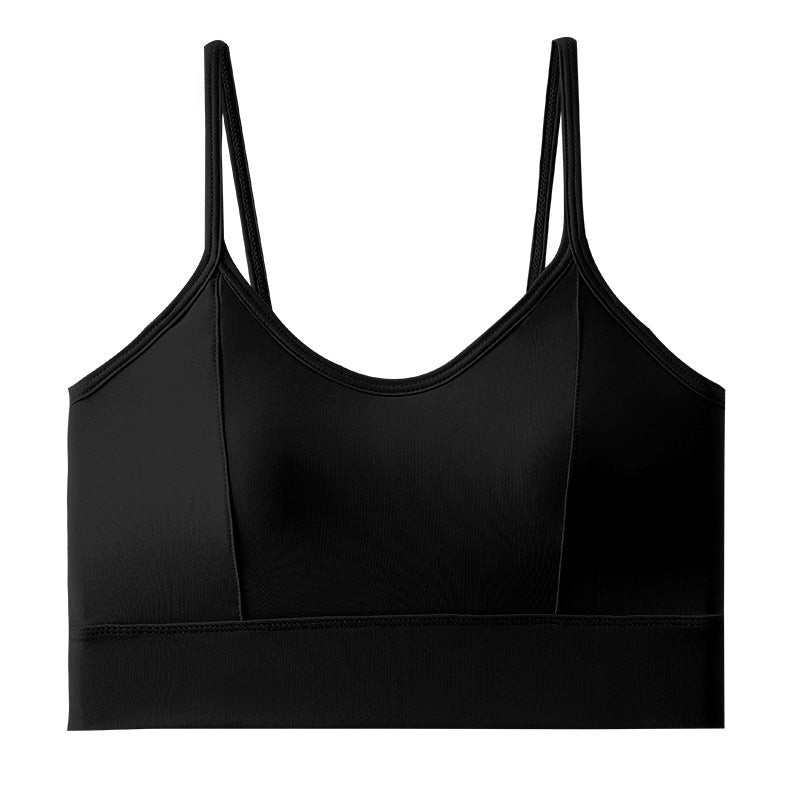 Sujetador de espalda de seda hielo precioso, pechos pequeños que muestran grandes almohadillas gruesas, sujetadores deportivos con tirantes sexys, envolventes de mujer, finos de verano