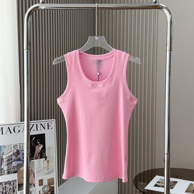 Women's Ribbed T-Shirt LO | Embroidered Cotton