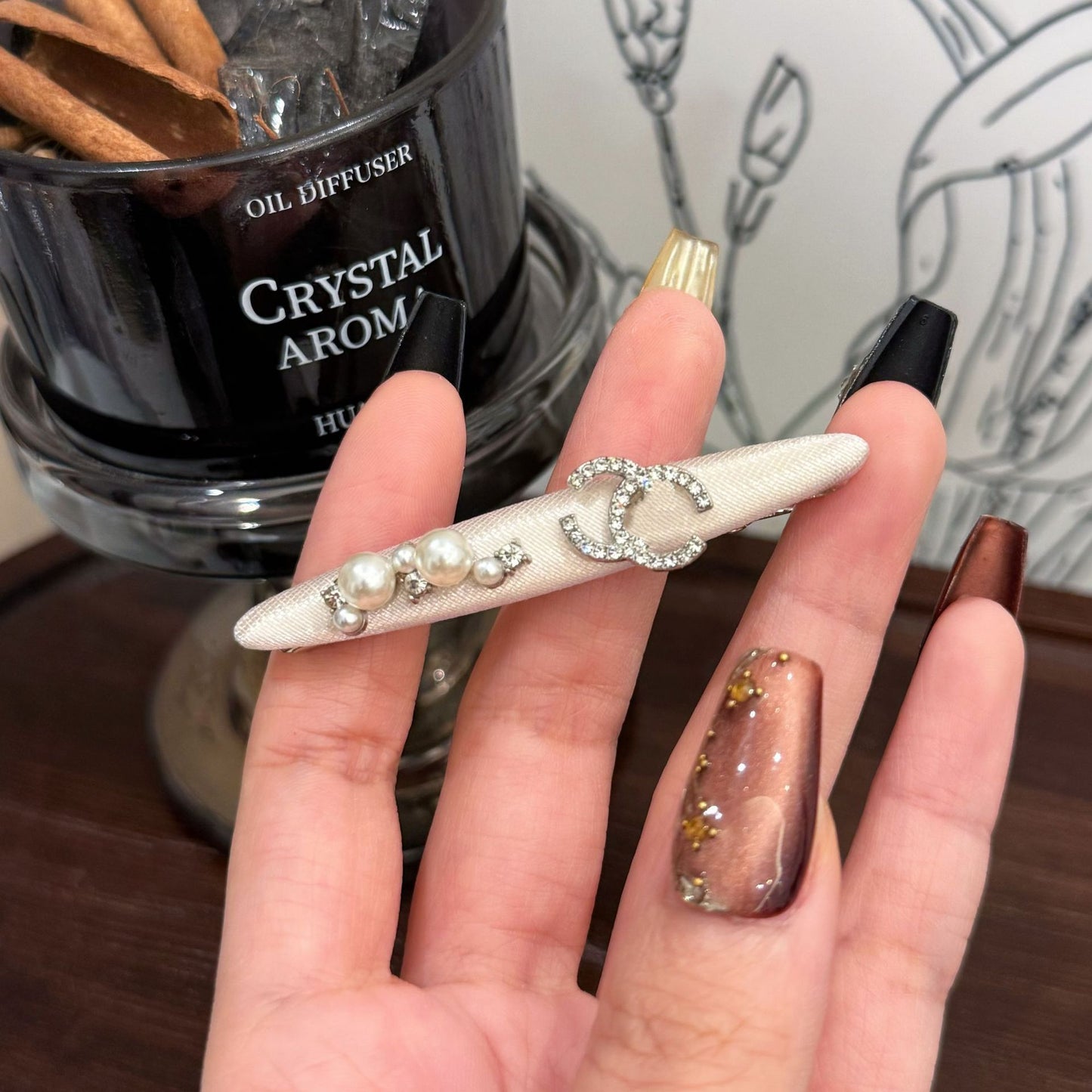 Horquillas Pelo Estilo Chanel | Perlas Cerconio y Satín | LuxuryMarkt
