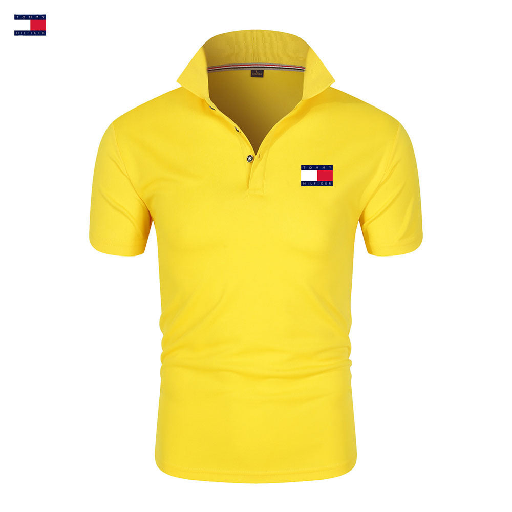 Men's Short Sleeve Casual Sports Polo Shirt | Fold-down Collar Summer