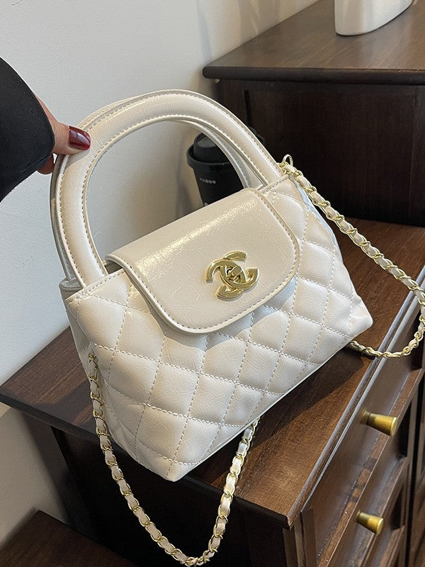 Bolso estilo Chanel de alta calidad para mujer, nuevo bolso casual cruzado con cadena de diamantes 2026, bolso de hombro versátil y de moda