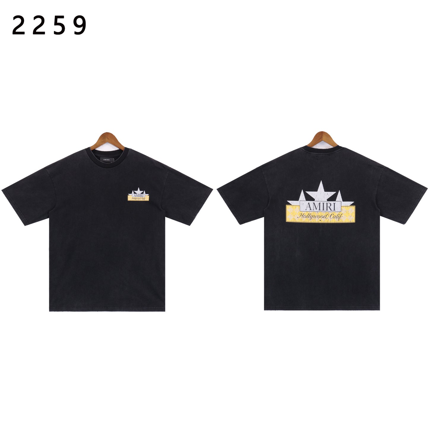 2024 Verano 2024 AM1R1 ICON Letter Totem Letter Totem Pattern Coconut Tree T-shirt Unisex