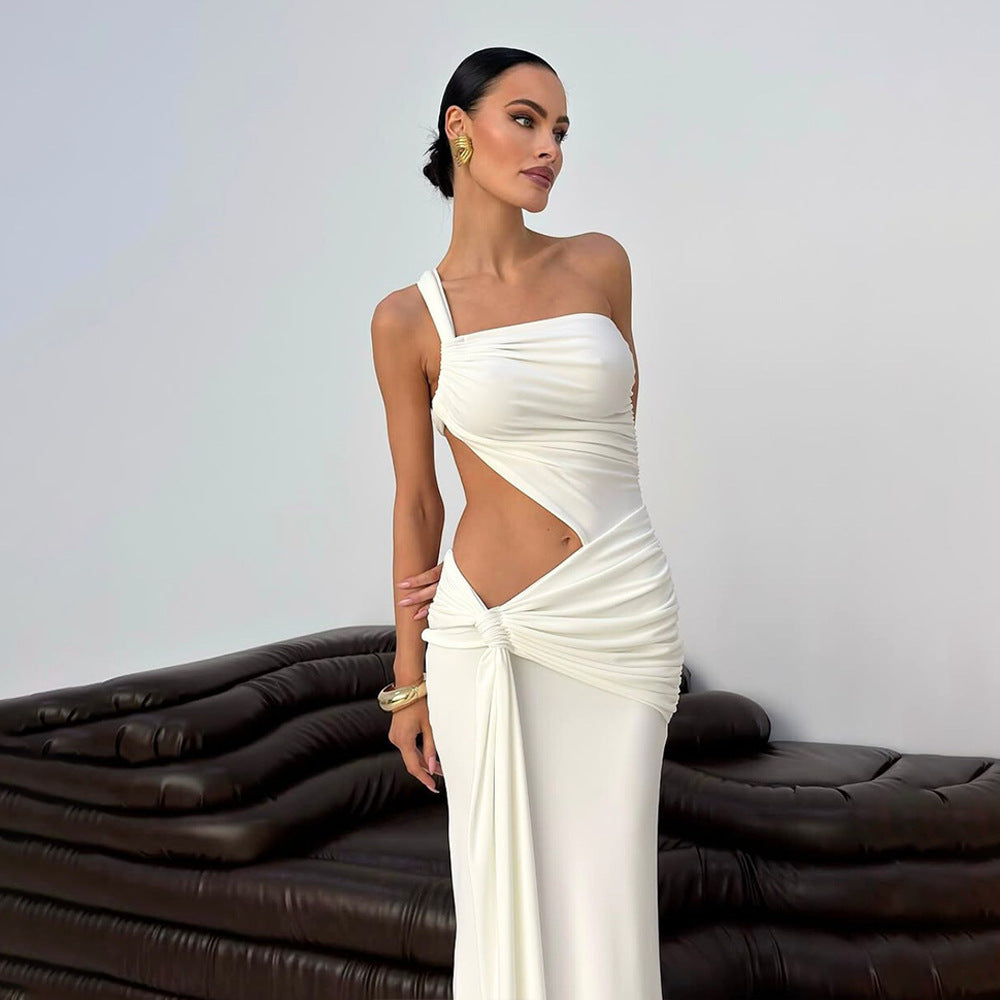 Vestido Largo Plisado Mujer Color Sólido | Verano 2025 | LuxuryMarkt