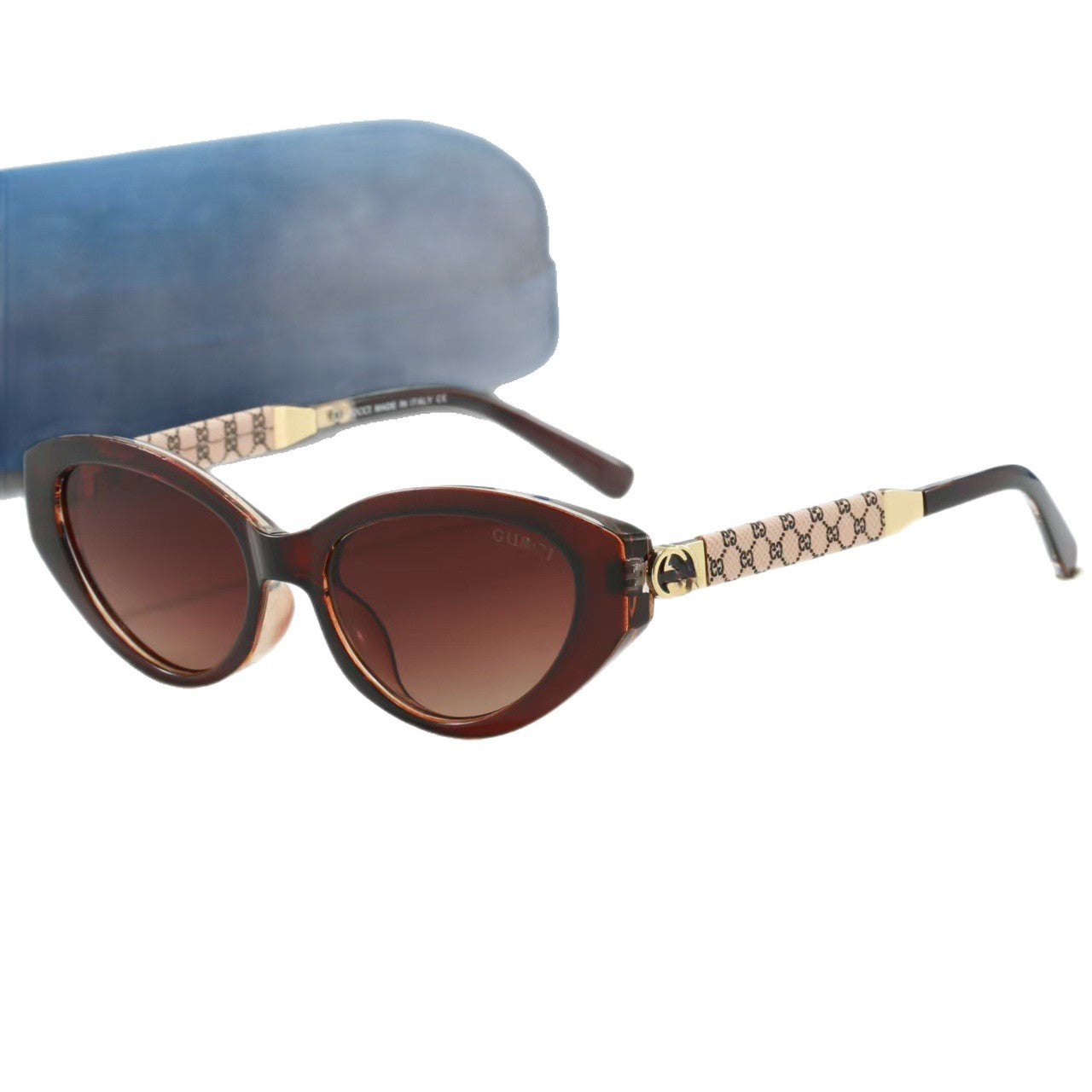 Gafas de sol de montura pequeña con ojo de gato 2025, protección UV premium, gafas ligeras de lujo para vacaciones,