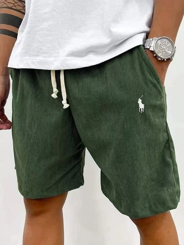 Pantalones Cortos Hombre | Deportivos Pana Bordado Pony Casual 2026