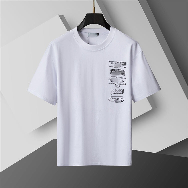Versión correcta de 2026 de la nueva camiseta ligera de lujo de verano, camiseta de manga corta de cuello redondo y versátil para hombres y mujeres, países extranjeros de Europa y Estados Unidos