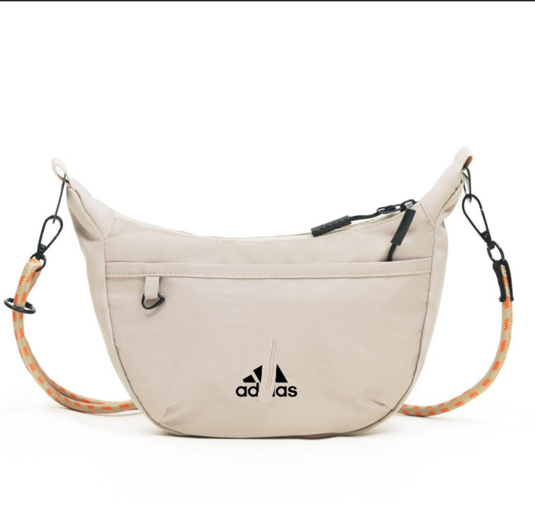 Bolso bandolera de mujer, nuevo bolso retro de moda lazy lazy crescent moon, bolso de hombro pequeño de nylon impermeable, ligero y versátil