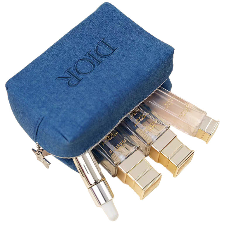 Bolsa de cosméticos Dojia PU al por mayor, bolsa portátil de artículos de aseo de gran capacidad, bolsa de sobremesa para cosméticos, sub-almacenaje