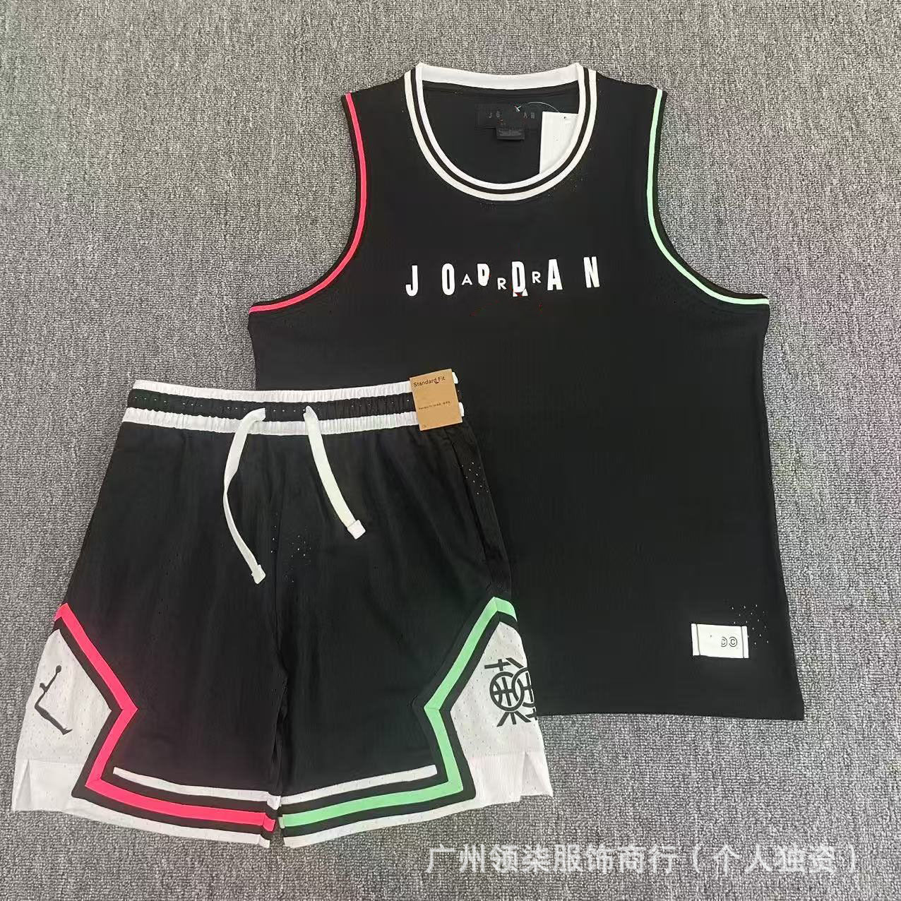 Nuevo chaleco deportivo de baloncesto Flying Man con pantalones cortos, chaleco deportivo casual de correr de secado rápido, transpirable y holgado