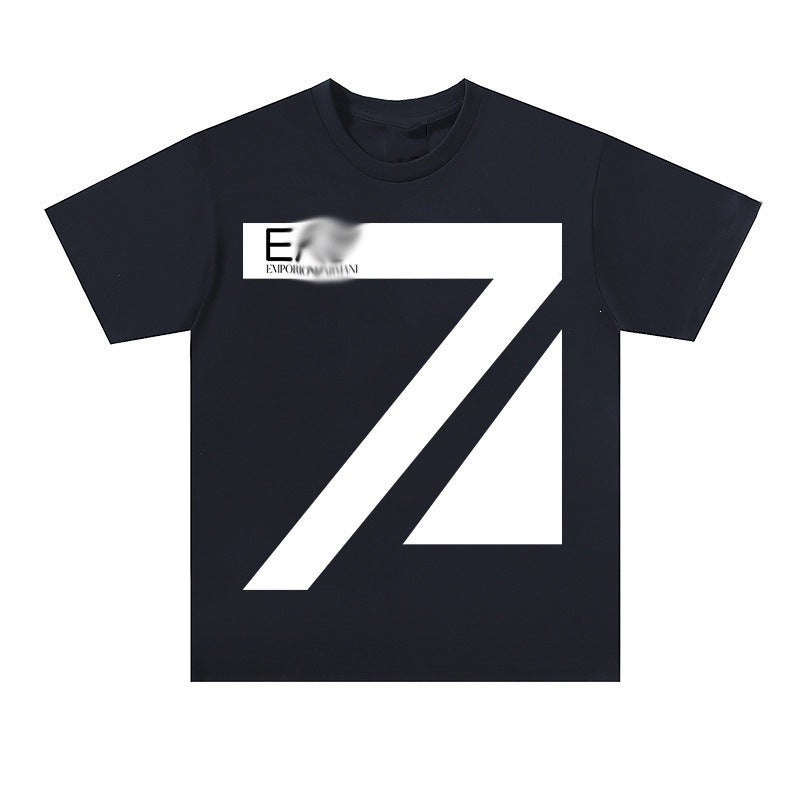 Nueva camiseta transfronteriza de manga corta con letras con letras casual y suelta de algodón puro para mujeres en la calle dropshipping