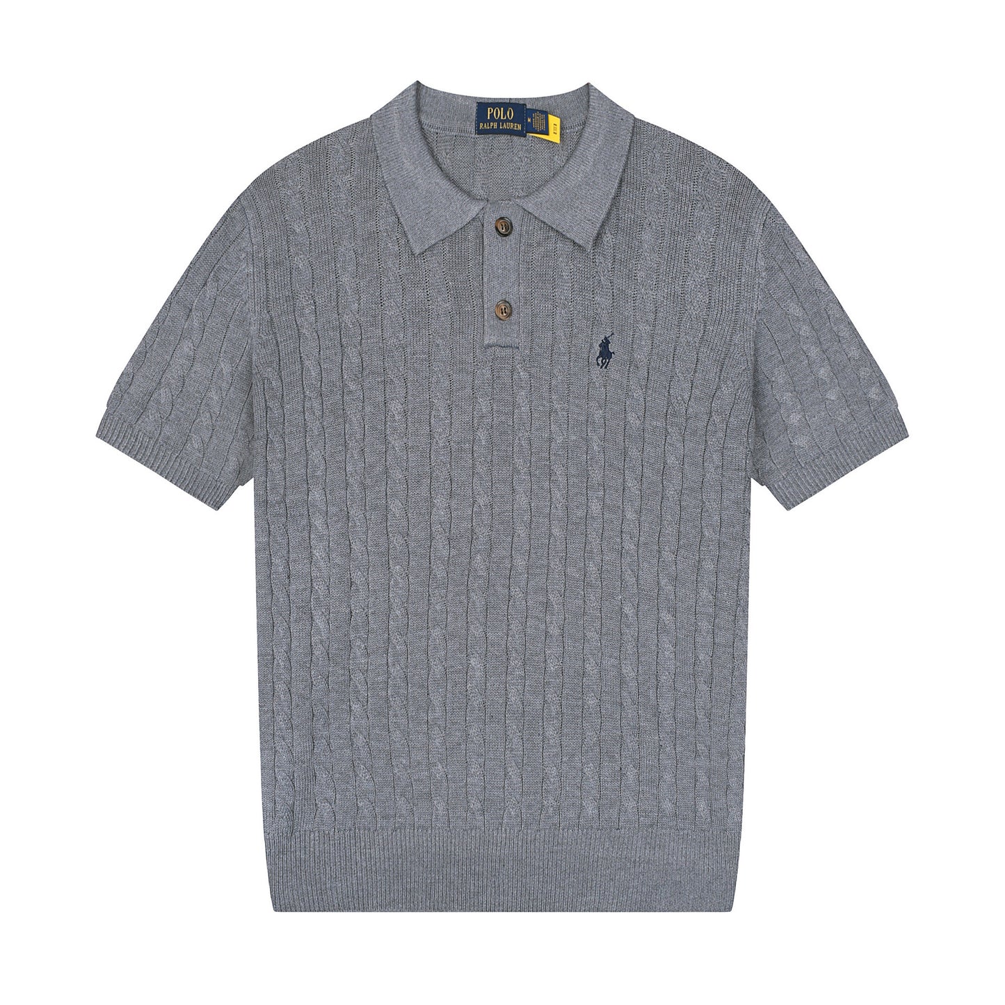 Polo de verano transfronterizo con coleta de caballo bordada de hombre, camisa de pelo de algodón puro de manga corta con solapa