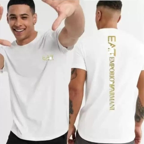Nueva camiseta transfronteriza de manga corta con letras con letras casual y suelta de algodón puro para mujeres en la calle dropshipping