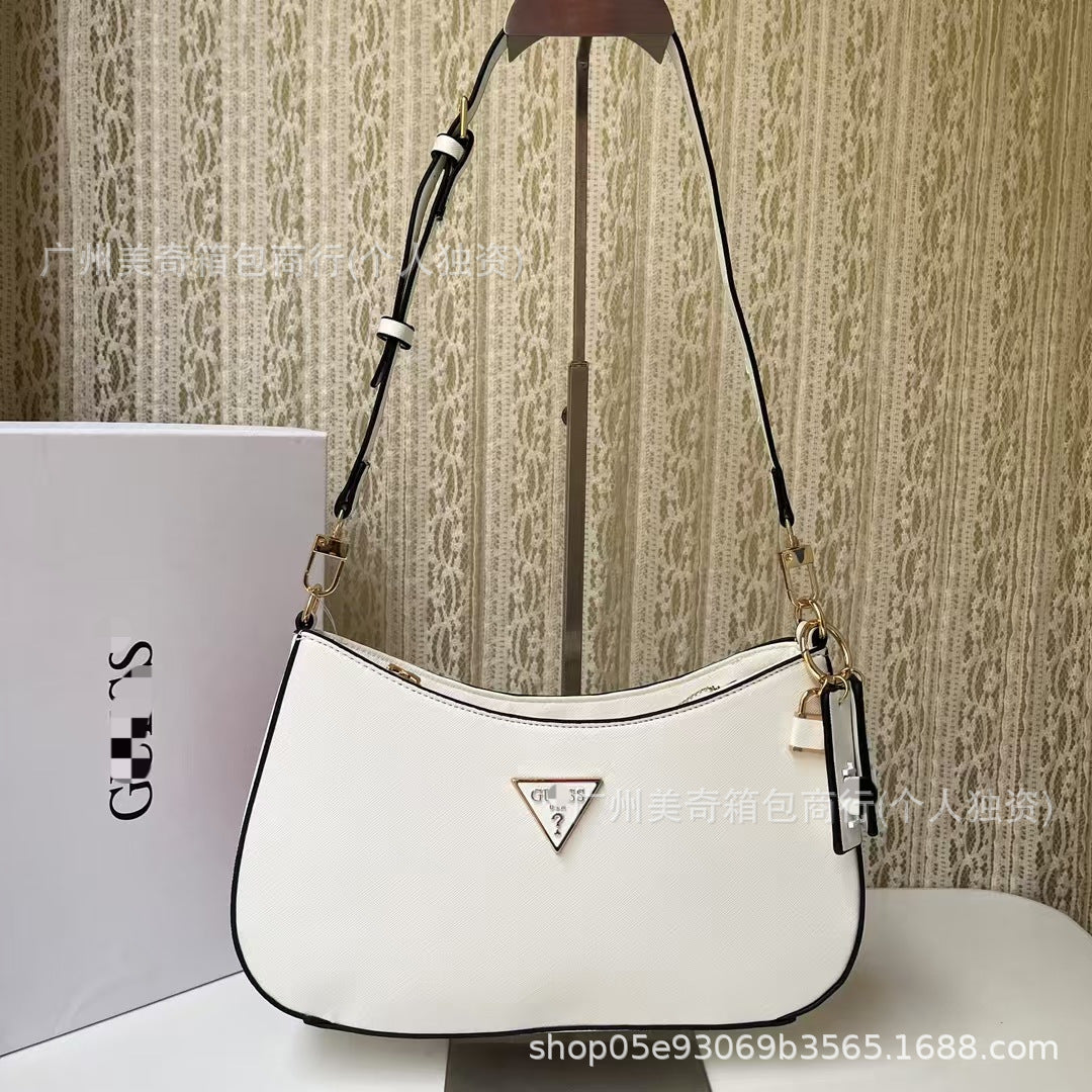 GS Adivina la nueva bolsa europea y americana sencilla de suegra, bolsa de bolita de color sólido para bolsas, solapa cruzada de un hombro