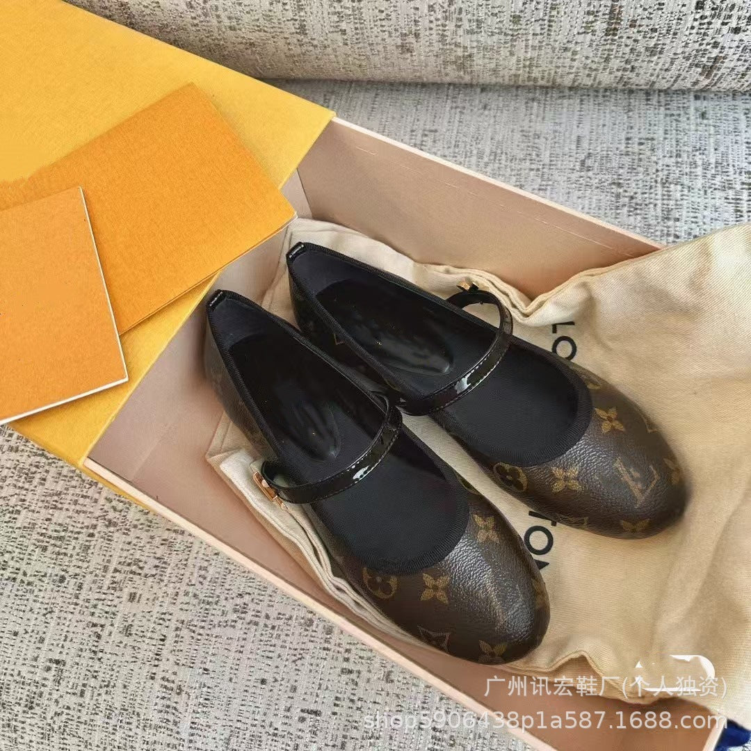 Zapatos Ballet Mary Jane Mujer | Hebilla Metálica Punta Redonda 2025