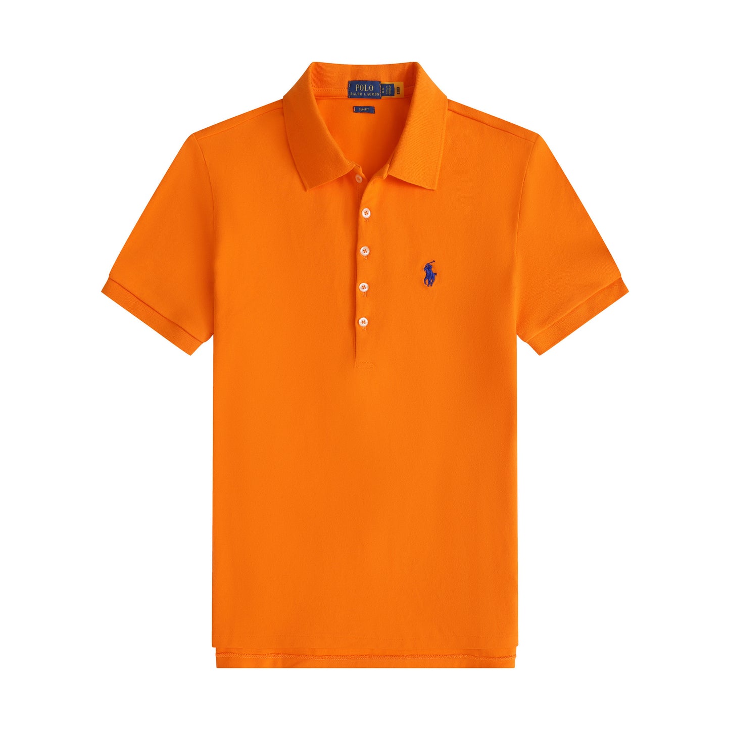 Logo de Summer Little Horse 2026: Polo de manga corta para mujer, camisa Paul de mujer de cinco botones ajustada, camiseta de algodón puro con cuello abatible