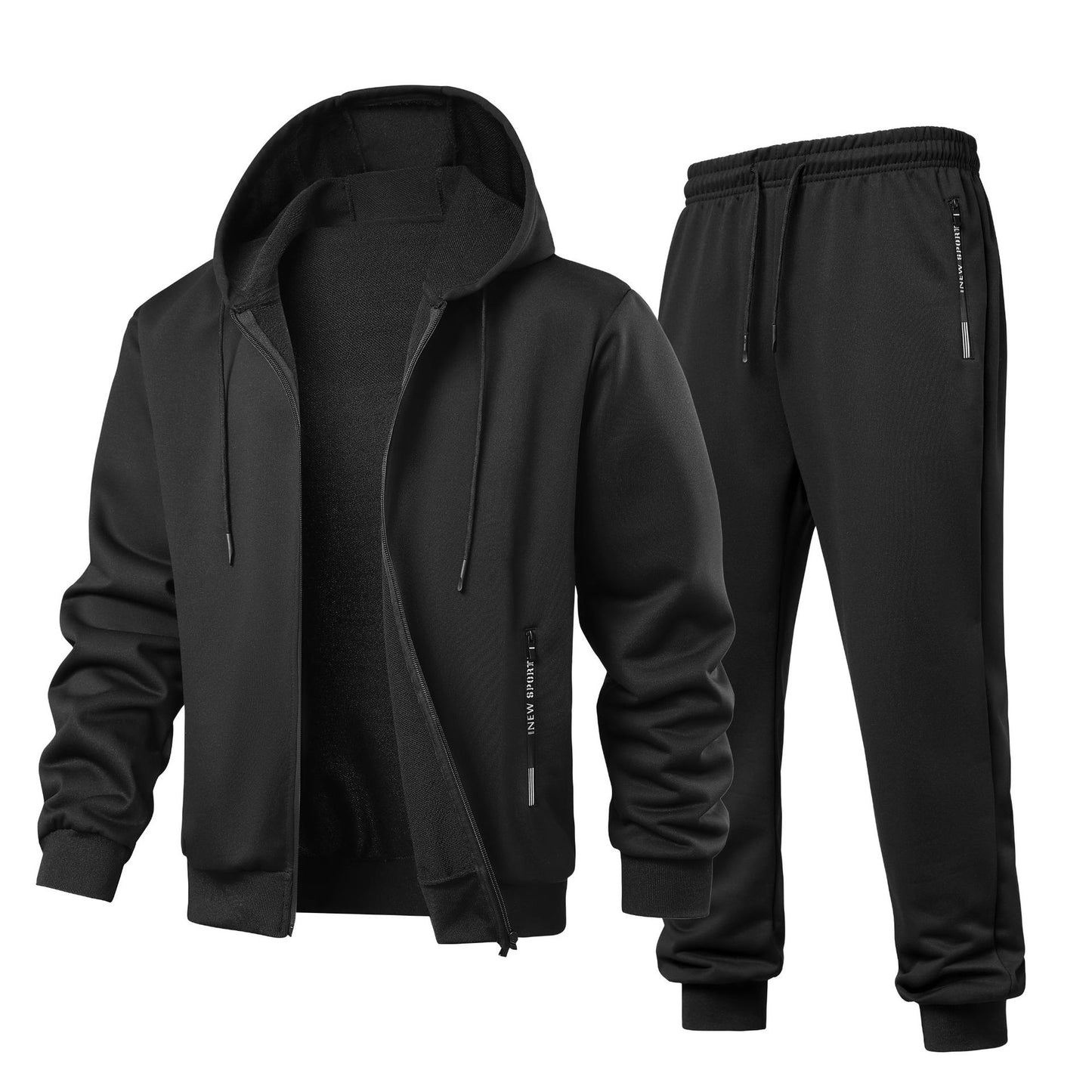 Conjunto de sudadera de sudadera de beisbol de hombre con capucha europea y estadounidense con capucha de ebay y camiseta de cordero de plumas AliExpress JOOM Factory