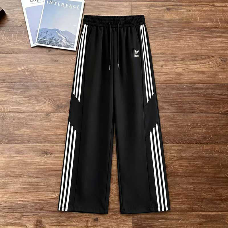 Three-Stripe Pants A | Casual Wide Leg