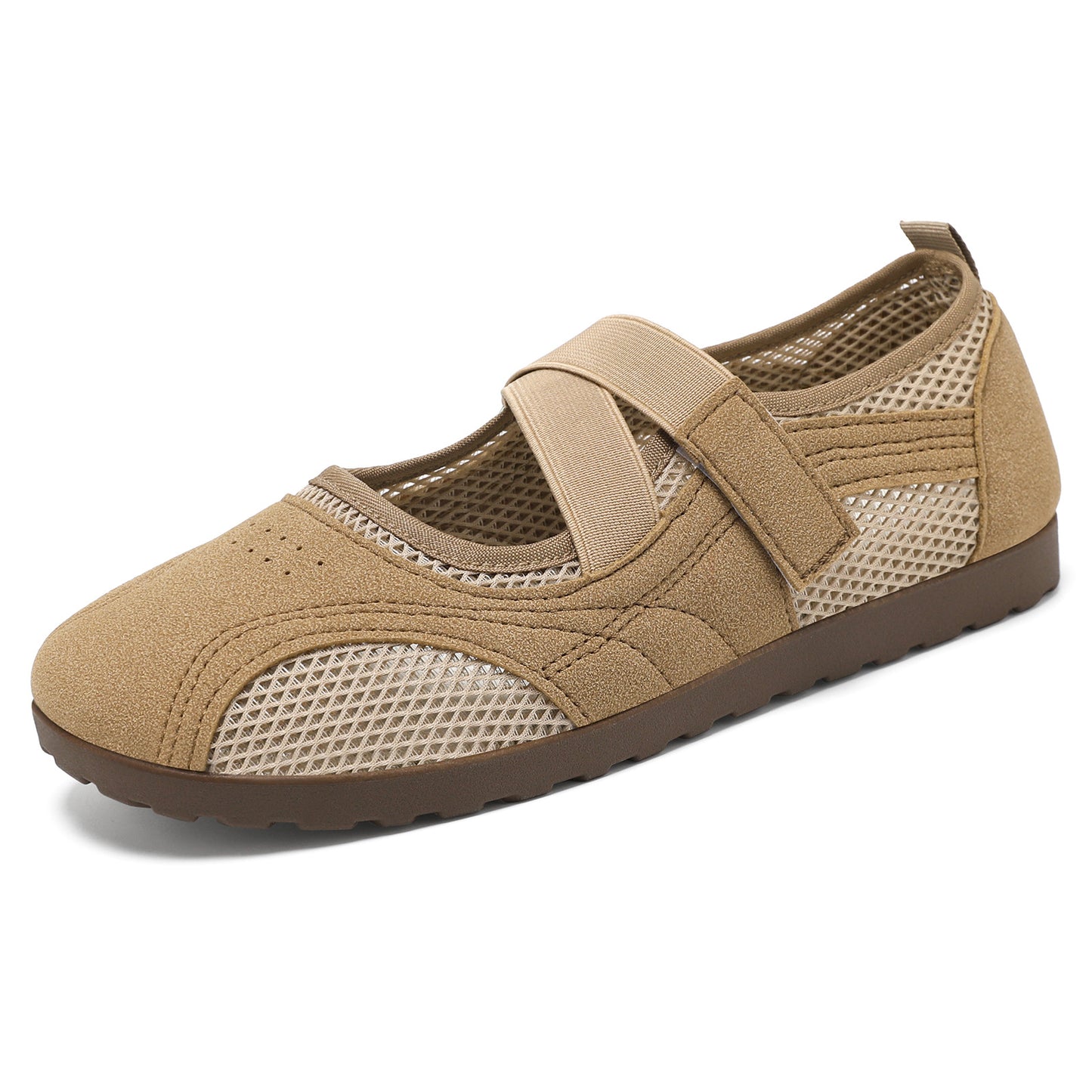 Zapatos de mujer Mary Jane 2026 Verano nuevos Zapatos de malla recortados Velcro Zapatos Casual Versátiles Zapatos de mujer