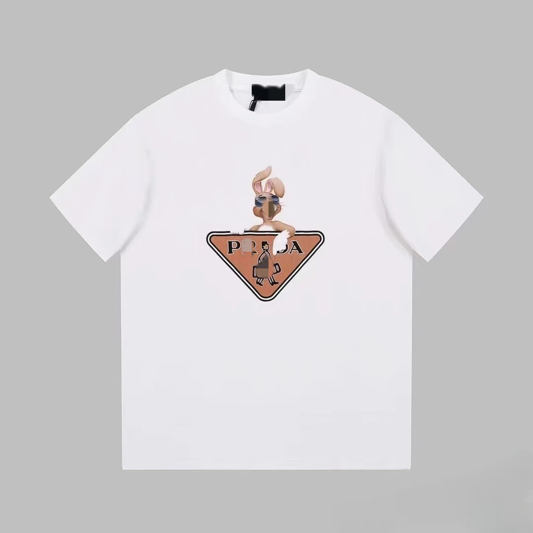 Camiseta unisex de manga corta de 260g de algodón puro de 260g con etiqueta triangular y camiseta de 260g disponible para dropshipping