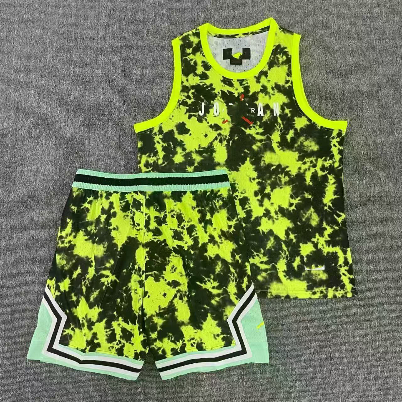 Nuevo chaleco deportivo de baloncesto Flying Man con pantalones cortos, chaleco deportivo casual de correr de secado rápido, transpirable y holgado
