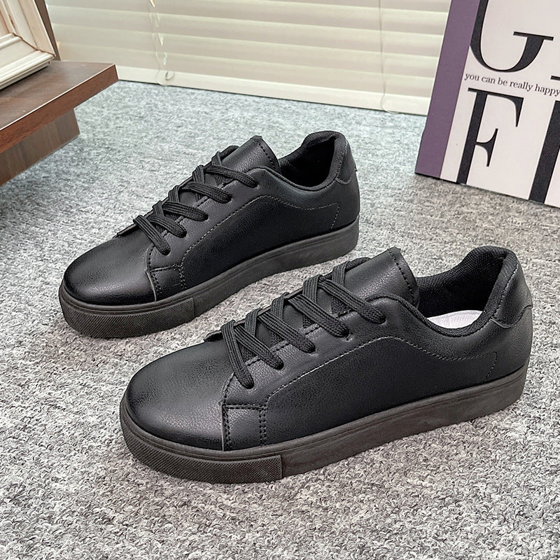 Zapatillas blancas explosivas transfronterizas de Amazon, zapatillas nuevas para estudiantes con cordones de primavera y verano, zapatillas de correr con suela blanda, zapatillas antideslizantes de suela plana para mujer