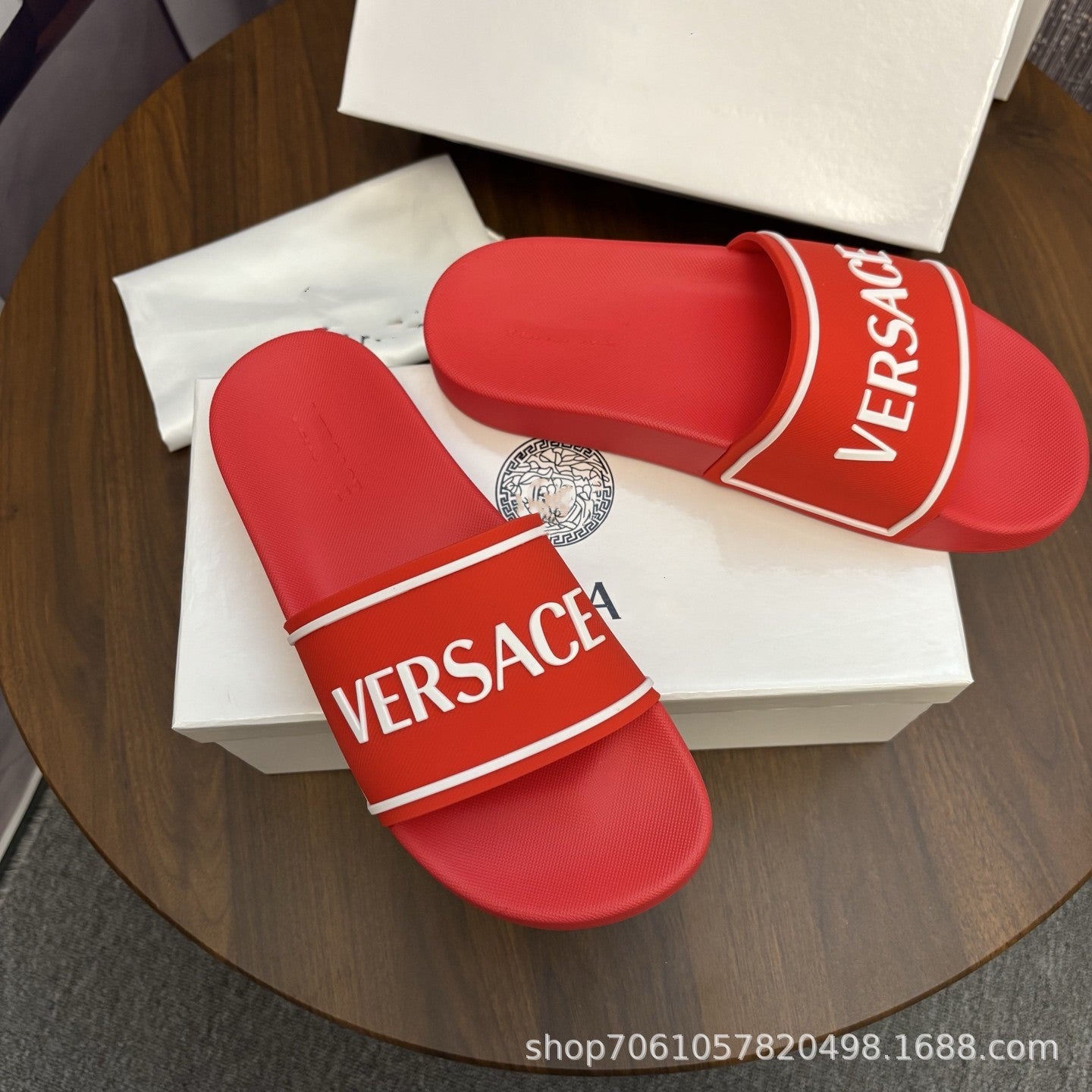 Sandalias Versace Playa Hombre Metálicas