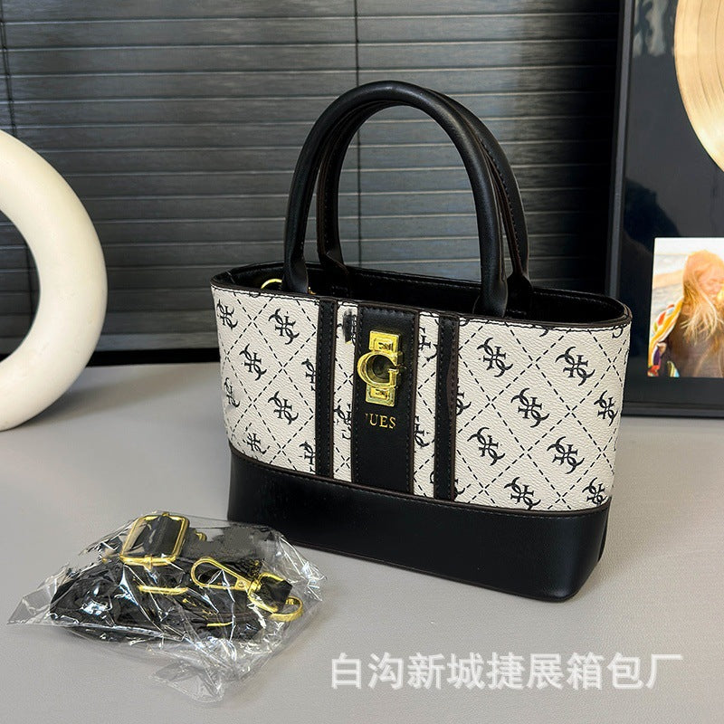 Bolso de mujer superventas impreso en Europa y Estados Unidos 2026 nuevo bolso cruzado ancho de tira cruzada de gran capacidad para mujer