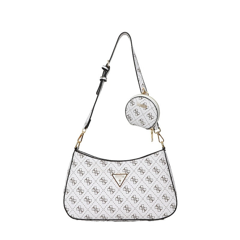 Comercio exterior al por mayor, bolso retro GS Guesser europeo y americano, bolso de hombro de moda de suegra con estampado transfronterizo
