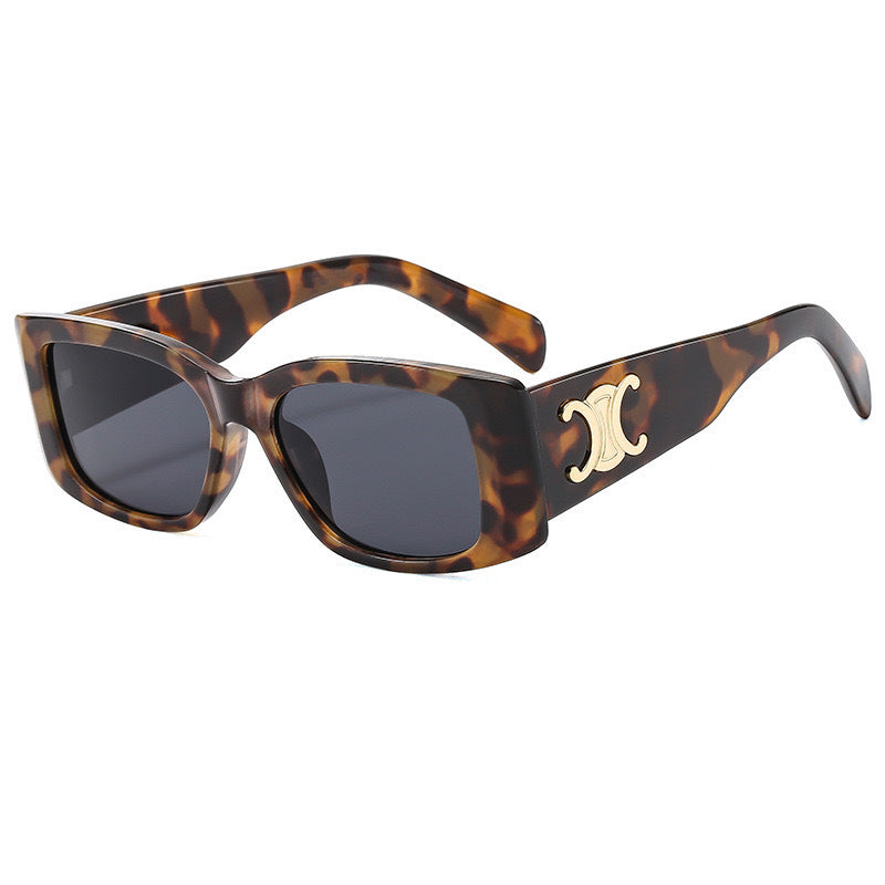 Nuevas gafas de sol sencillas de montura cuadrada retro, gafas de sol de Instagram para hombres y mujeres para influencers Xiaohongshu, gafas de sol de mujer de alta gama