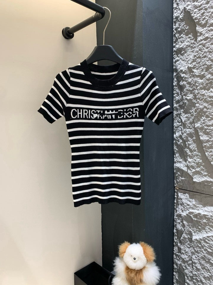 Women's CD Knit T-shirt | Classic Stripes
