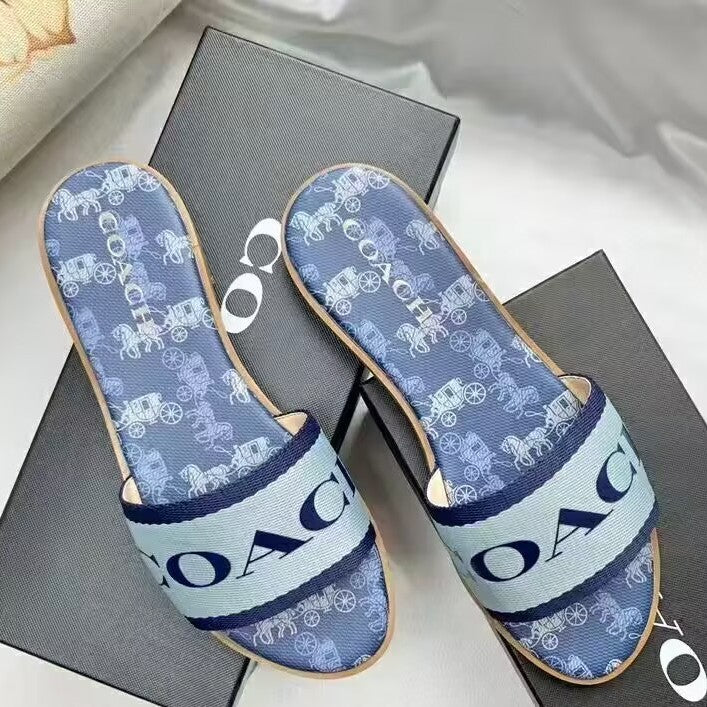 Zapatillas Planas Bordadas Mujer | Chanclas Playa Verano