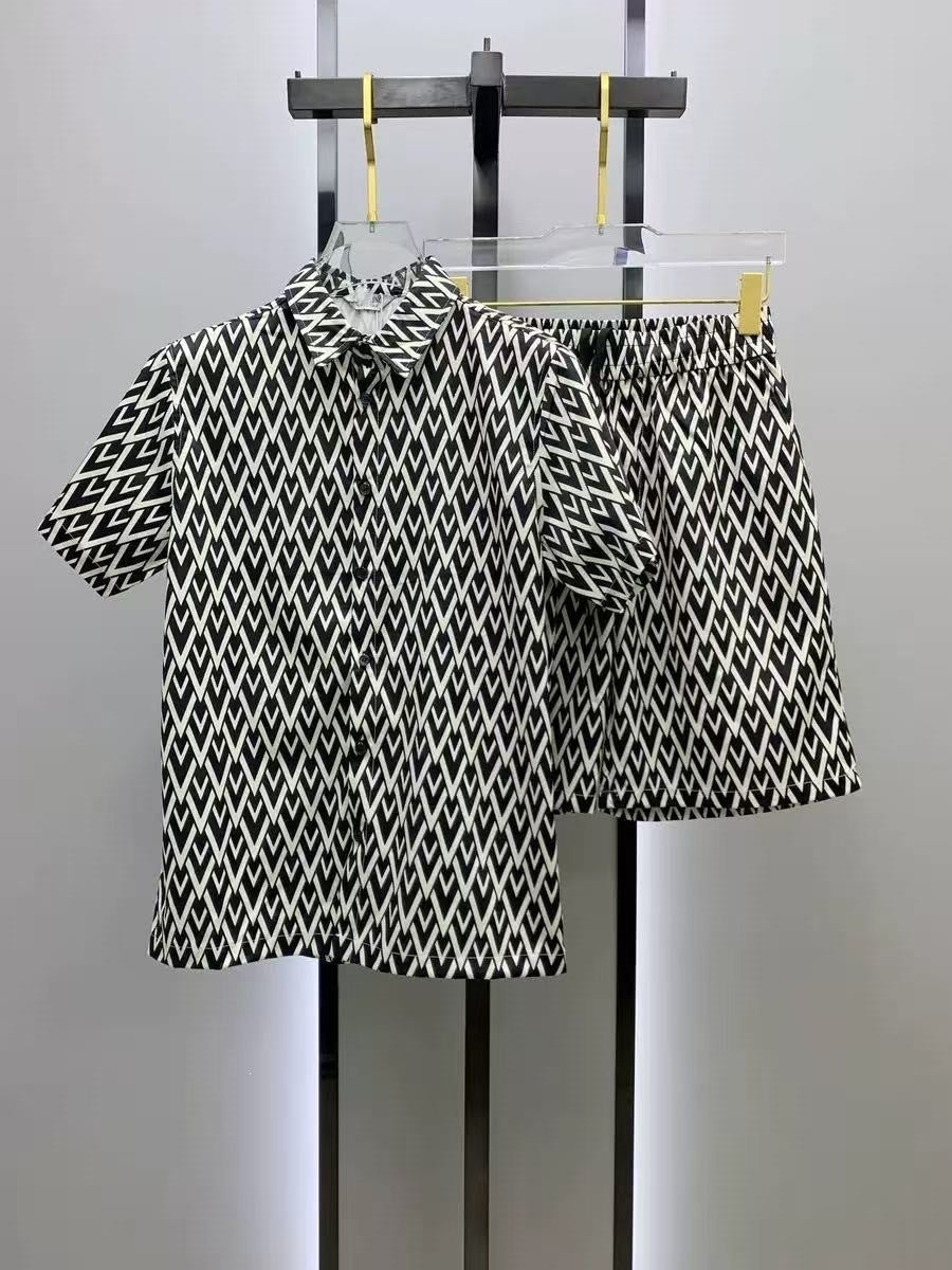 Conjunto Camisa y Pantalón Corto Hombre | Estilo Europeo Verano