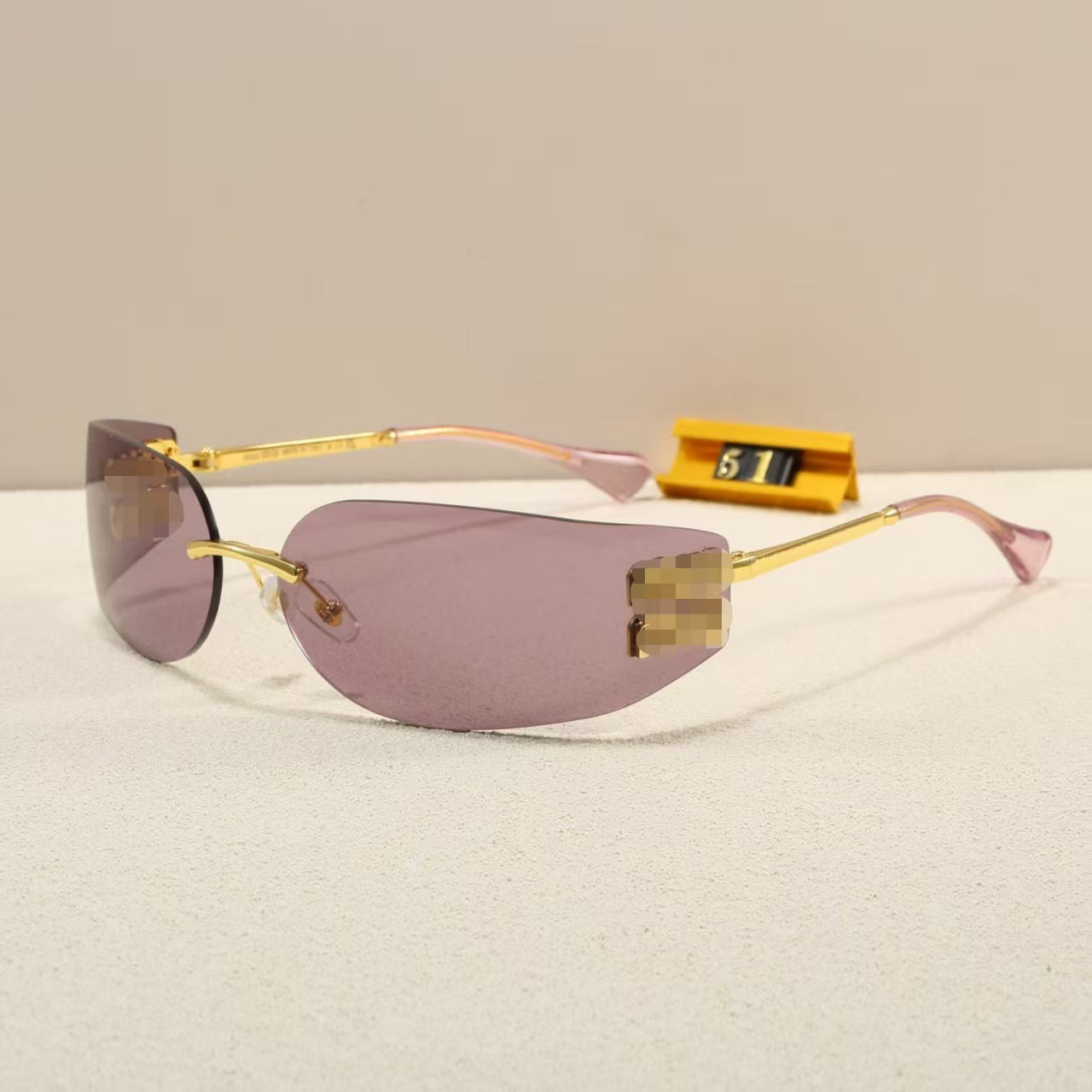 Gafas de sol segmentadas sin montura M Family 2025, gafas de sol 51S de Jang Wonyoung, gafas de montura estrecha para mujer