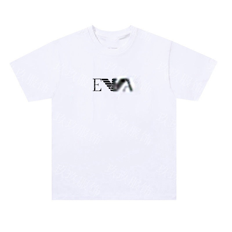 Nueva camiseta transfronteriza de manga corta con letras con letras casual y suelta de algodón puro para mujeres en la calle dropshipping