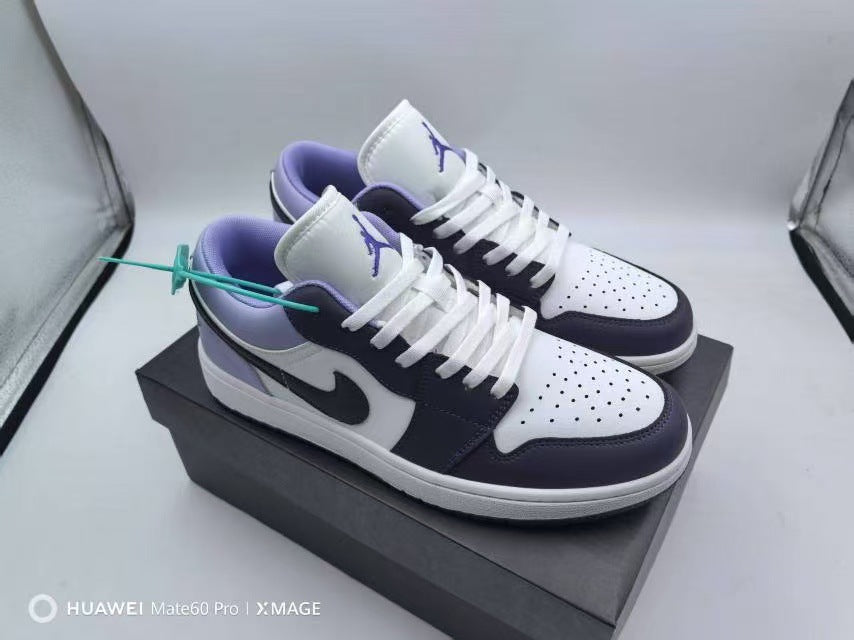 N Unisex Black and White AJ1 Sneakers | With Box