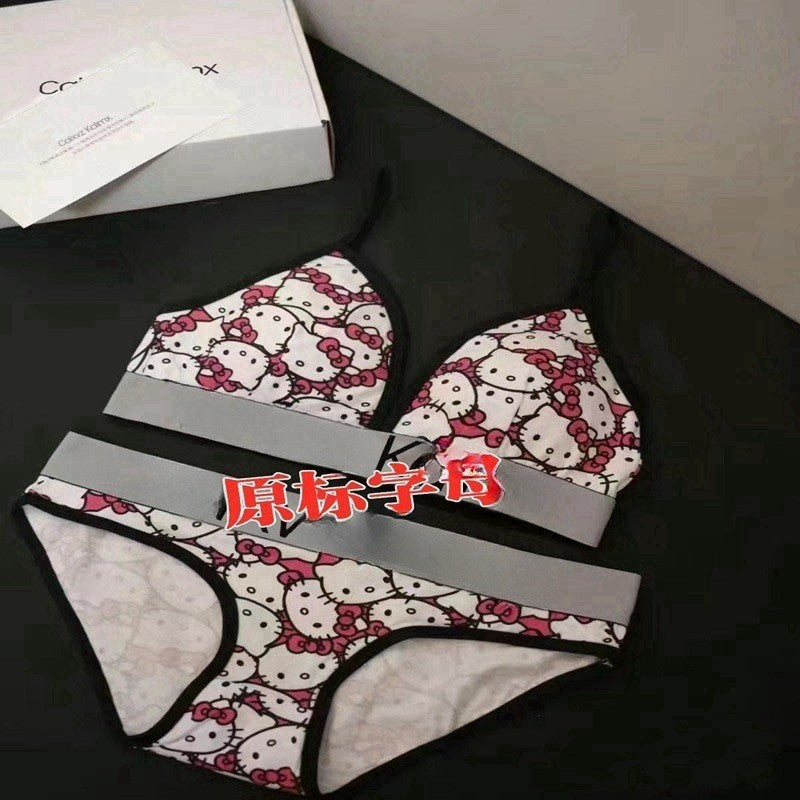 Set de ropa interior de mujer, set original estándar de línea I de UCKO, conjunto de braguitas en forma de U, conjunto de copa triangular transpirable cómodo
