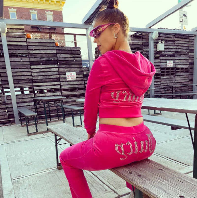 Conjunto Chándal Mujer 2 Piezas Juicy | Hoodie + Pantalón Terciopelo