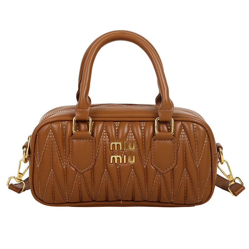 Bolso de bolos de alta gama y de moda cuidadosamente seleccionado, nuevo bolso Boston 2025, bolso cruzado versátil de hombro para mujer