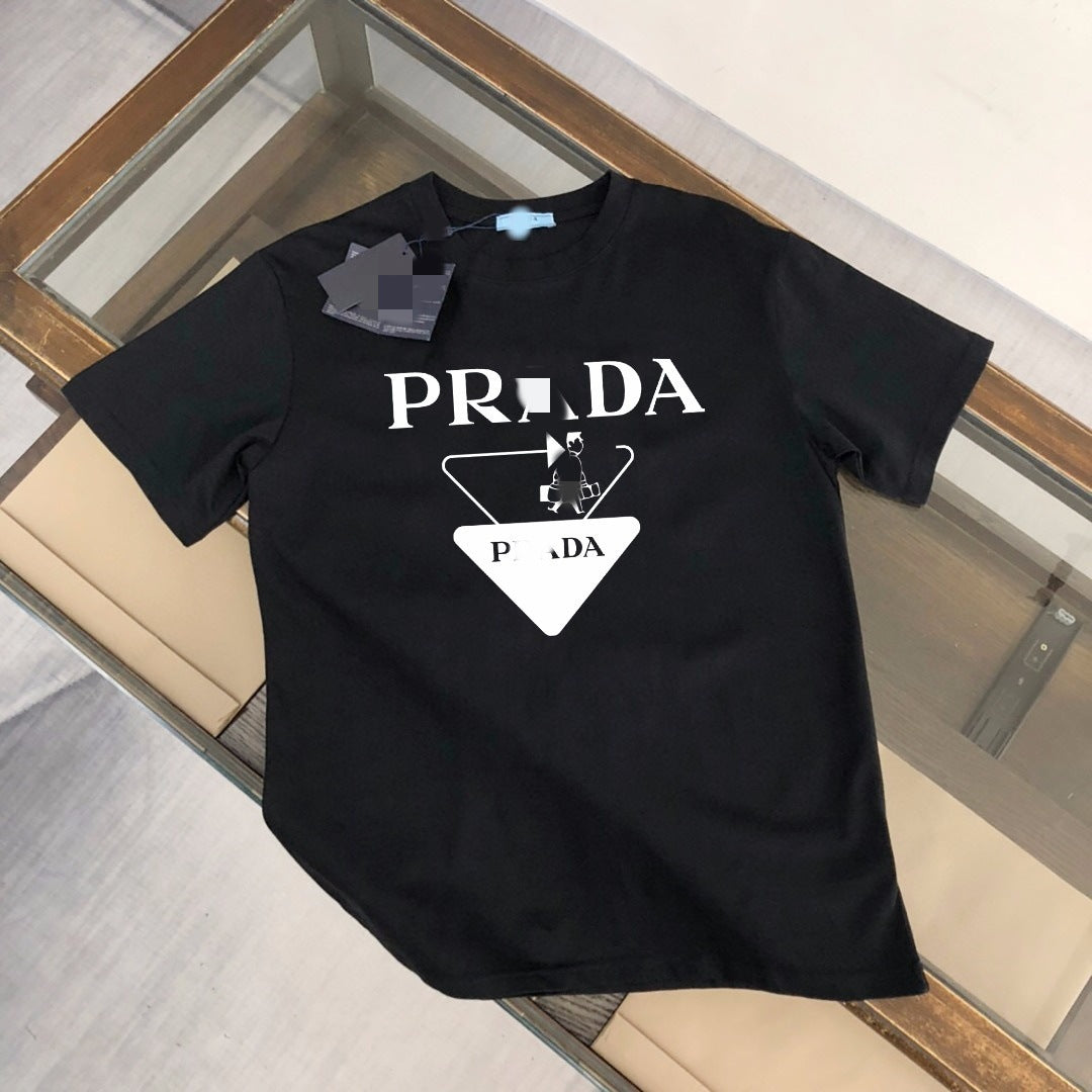 Camiseta unisex de manga corta de 260g de algodón puro de 260g con etiqueta triangular y camiseta de 260g disponible para dropshipping