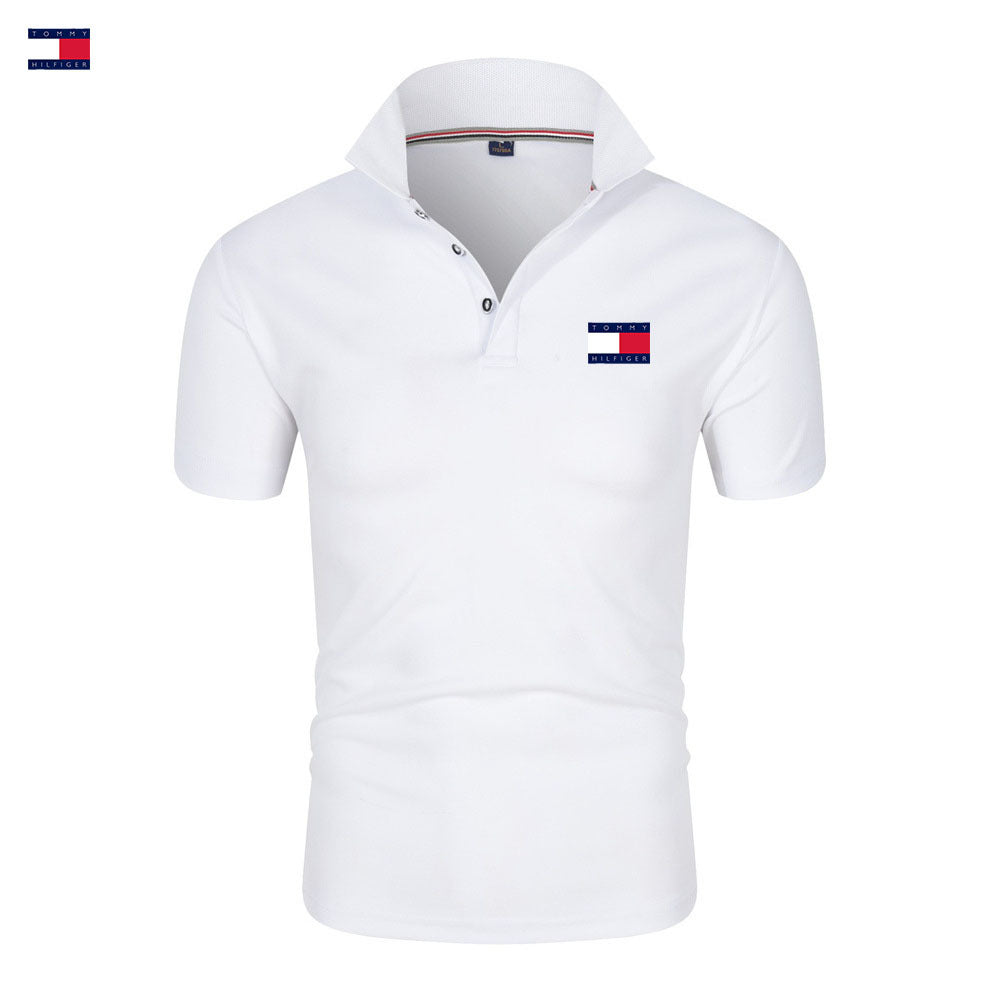 Men's Short Sleeve Casual Sports Polo Shirt | Fold-down Collar Summer