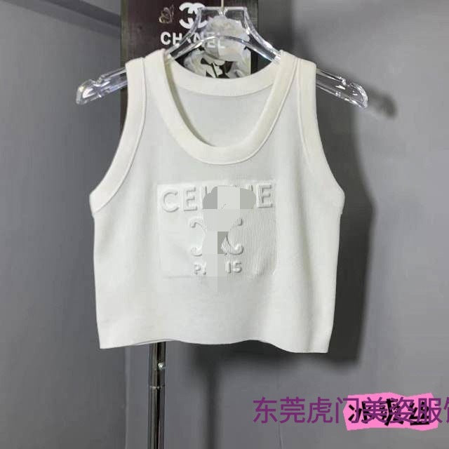 Camisela camisola de punto estirada estirada sin mangas y estirada sin mangas y estilo coreano 2024