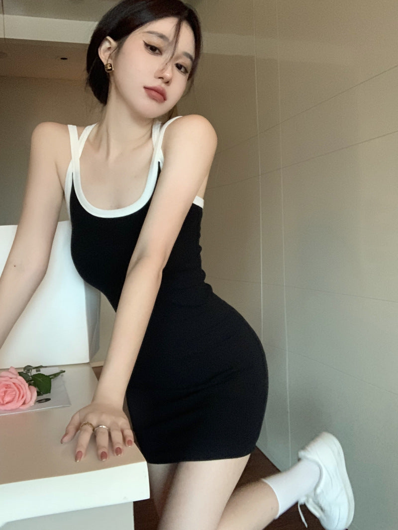Vestido camisola sexy para chicas calientes verano 2026 nueva cintura ajustadora de cintura con chaleco de cadera de nicho